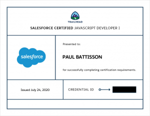 Earning the Salesforce Certified JavaScript Developer I Credential